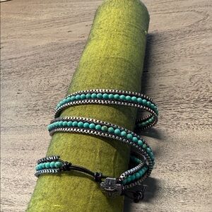 Turquoise Beaded Wrap Bracelet